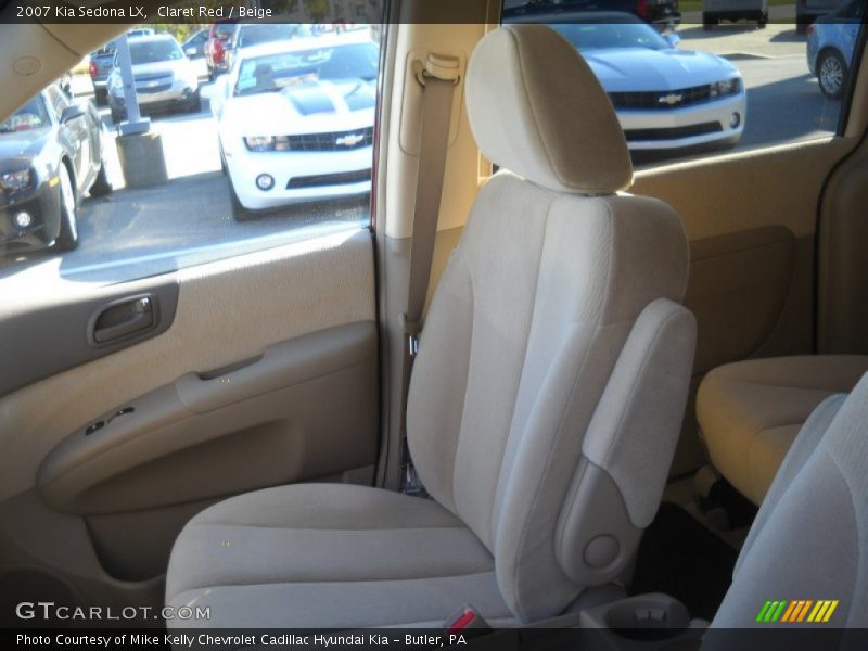 Claret Red / Beige 2007 Kia Sedona LX