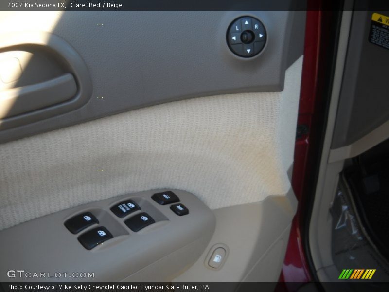 Claret Red / Beige 2007 Kia Sedona LX