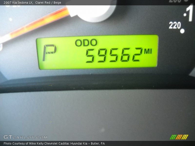 Claret Red / Beige 2007 Kia Sedona LX