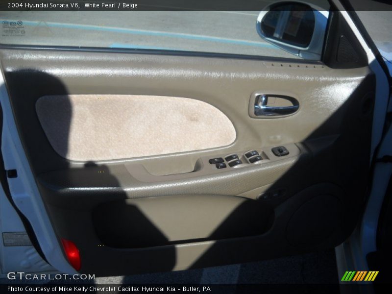 White Pearl / Beige 2004 Hyundai Sonata V6