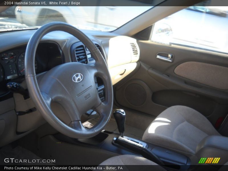 White Pearl / Beige 2004 Hyundai Sonata V6