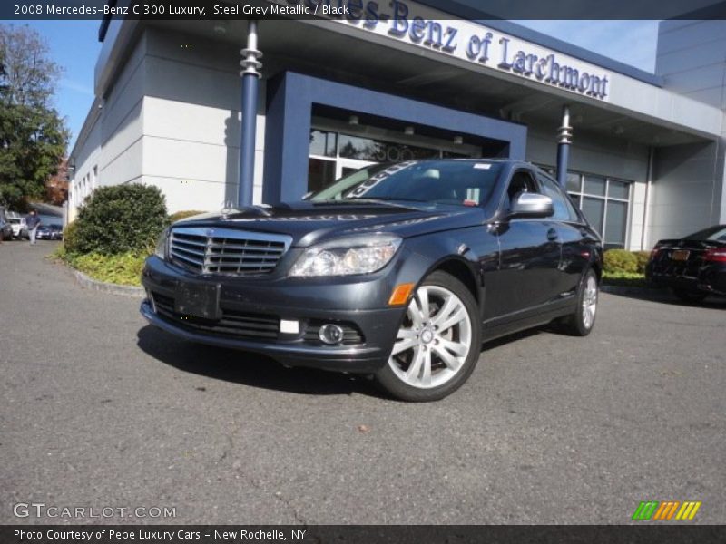 Steel Grey Metallic / Black 2008 Mercedes-Benz C 300 Luxury