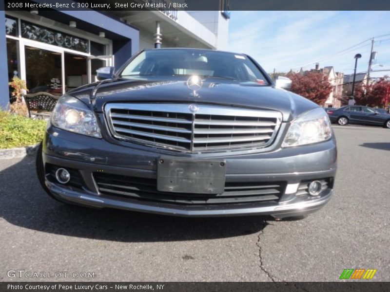 Steel Grey Metallic / Black 2008 Mercedes-Benz C 300 Luxury