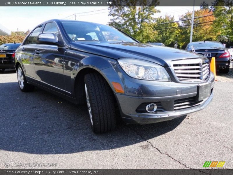Steel Grey Metallic / Black 2008 Mercedes-Benz C 300 Luxury