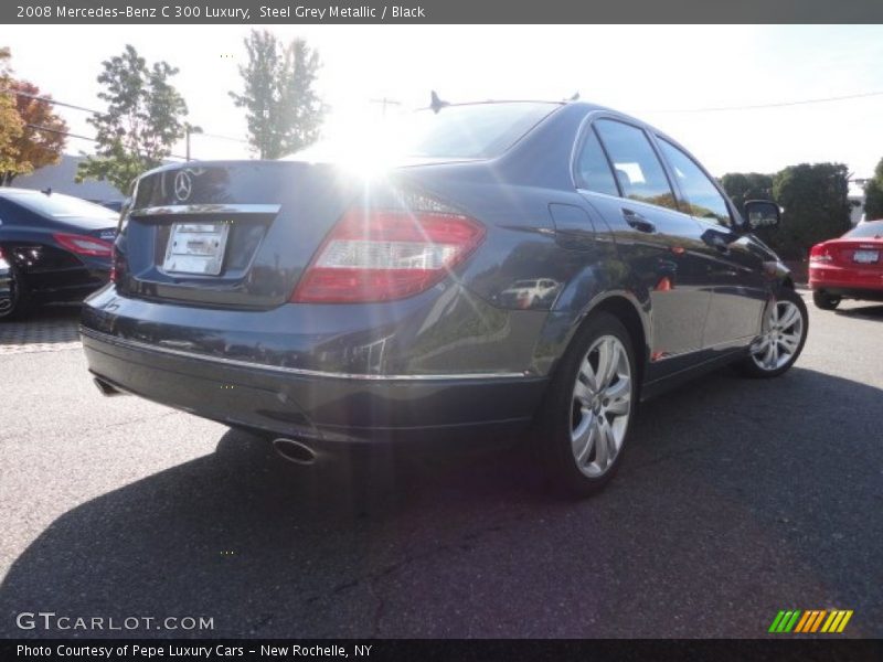 Steel Grey Metallic / Black 2008 Mercedes-Benz C 300 Luxury