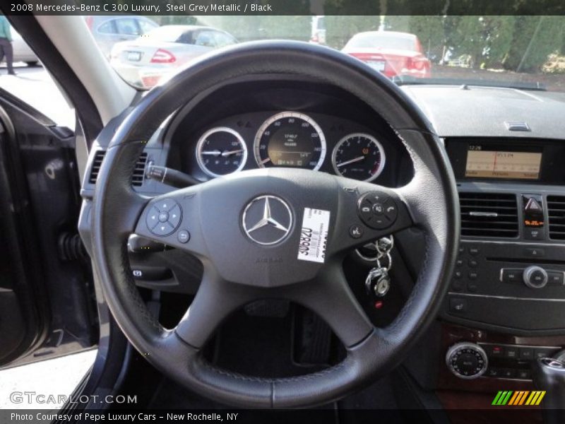 Steel Grey Metallic / Black 2008 Mercedes-Benz C 300 Luxury