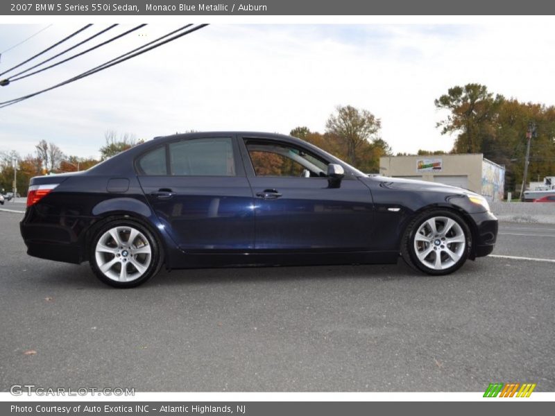 Monaco Blue Metallic / Auburn 2007 BMW 5 Series 550i Sedan