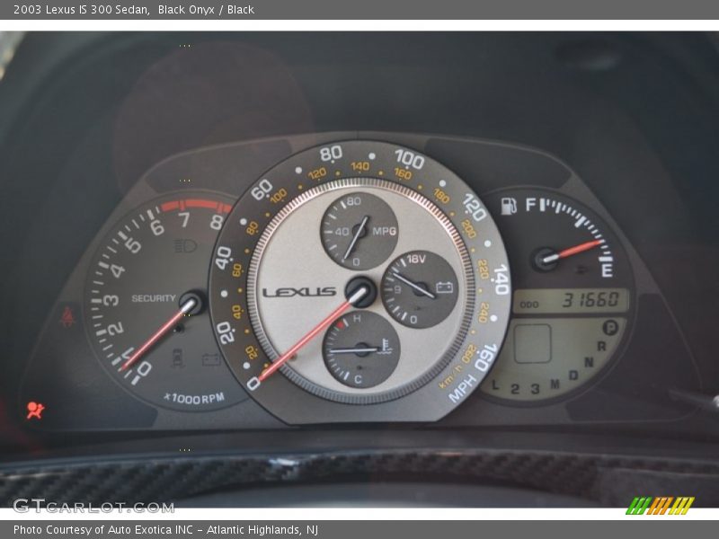  2003 IS 300 Sedan 300 Sedan Gauges