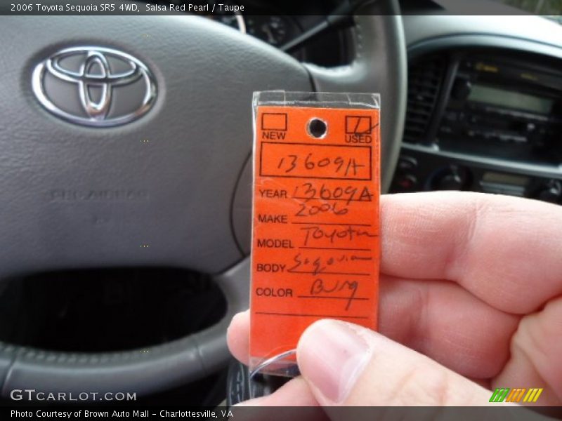 Salsa Red Pearl / Taupe 2006 Toyota Sequoia SR5 4WD