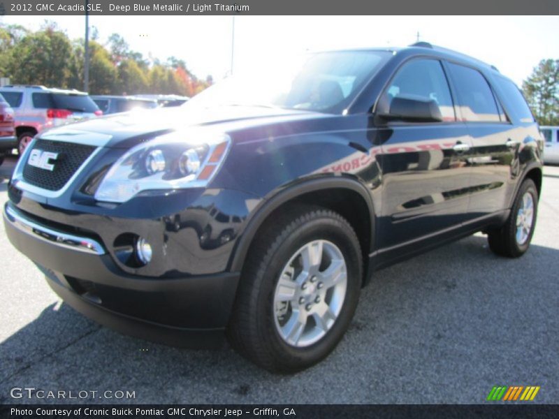 Deep Blue Metallic / Light Titanium 2012 GMC Acadia SLE