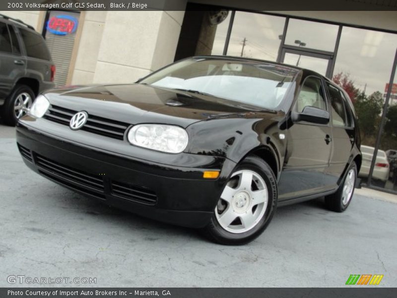 Black / Beige 2002 Volkswagen Golf GLS Sedan