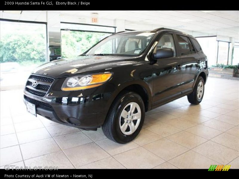 Ebony Black / Beige 2009 Hyundai Santa Fe GLS