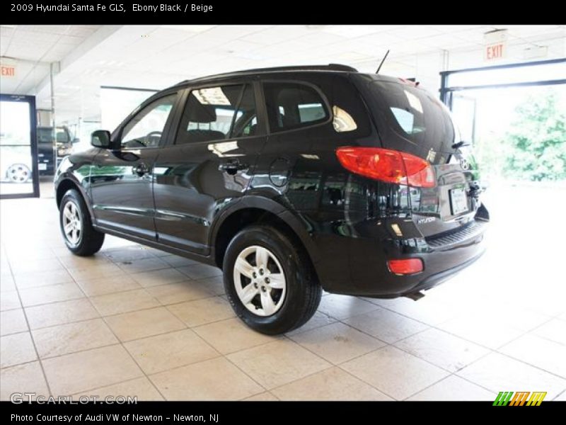 Ebony Black / Beige 2009 Hyundai Santa Fe GLS