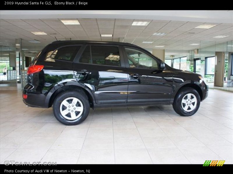 Ebony Black / Beige 2009 Hyundai Santa Fe GLS
