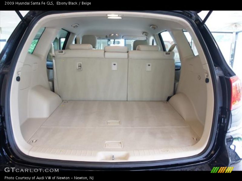 Ebony Black / Beige 2009 Hyundai Santa Fe GLS