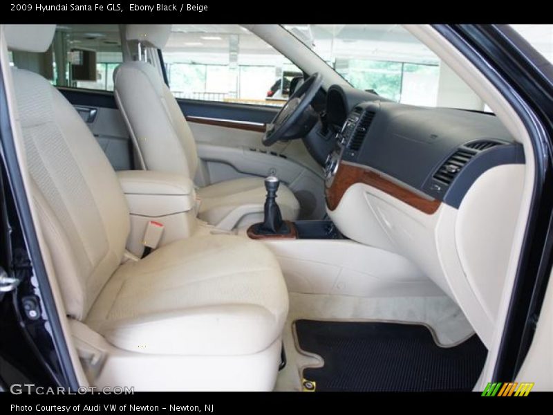 Ebony Black / Beige 2009 Hyundai Santa Fe GLS