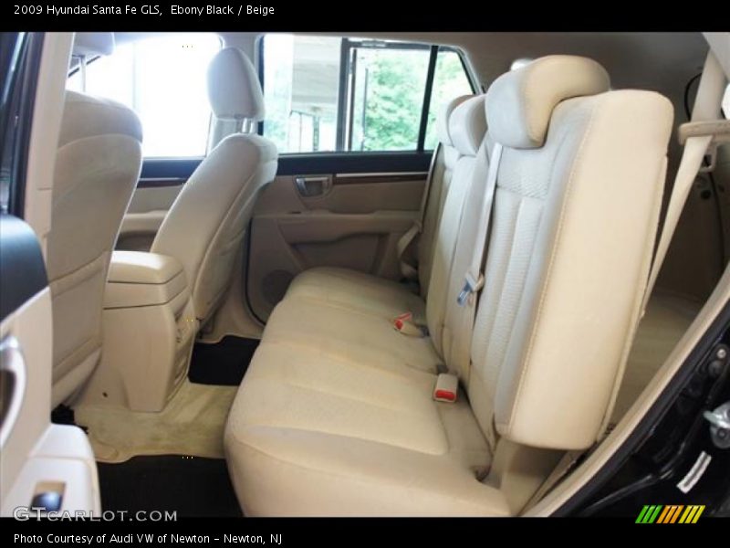 Ebony Black / Beige 2009 Hyundai Santa Fe GLS