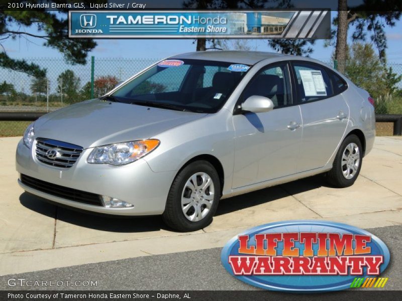 Liquid Silver / Gray 2010 Hyundai Elantra GLS