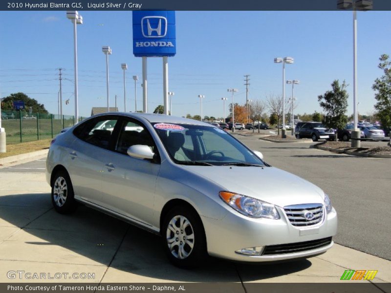 Liquid Silver / Gray 2010 Hyundai Elantra GLS