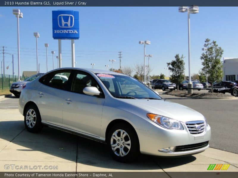 Liquid Silver / Gray 2010 Hyundai Elantra GLS