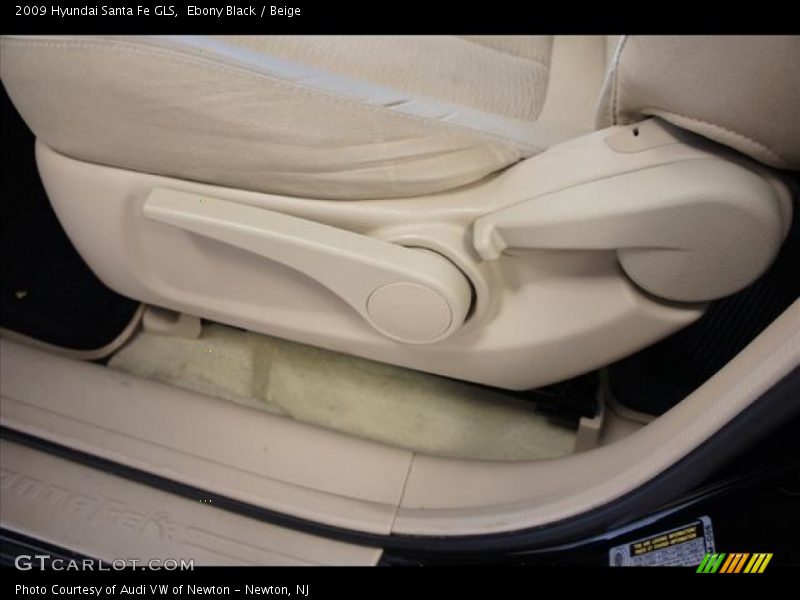 Ebony Black / Beige 2009 Hyundai Santa Fe GLS