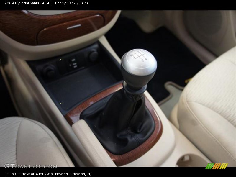 Ebony Black / Beige 2009 Hyundai Santa Fe GLS