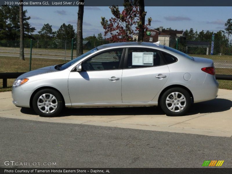 Liquid Silver / Gray 2010 Hyundai Elantra GLS