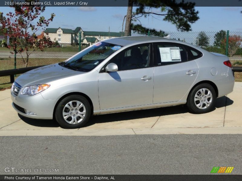 Liquid Silver / Gray 2010 Hyundai Elantra GLS