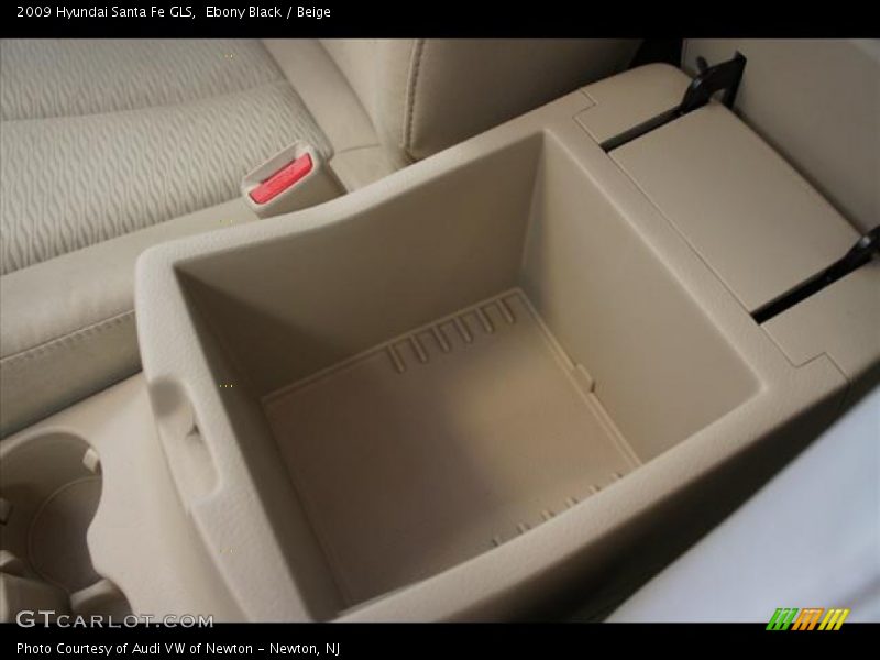 Ebony Black / Beige 2009 Hyundai Santa Fe GLS