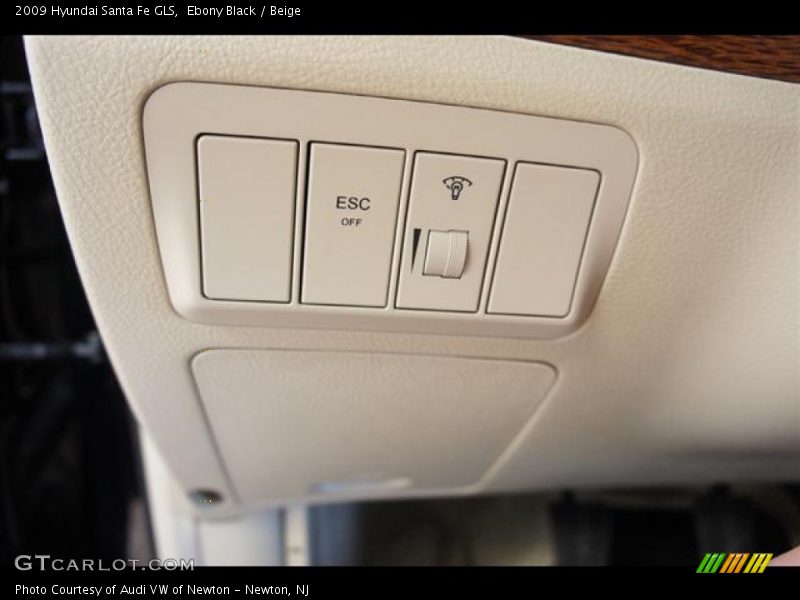 Ebony Black / Beige 2009 Hyundai Santa Fe GLS