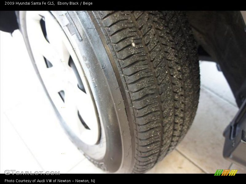 Ebony Black / Beige 2009 Hyundai Santa Fe GLS