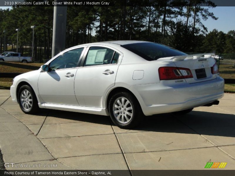 Dover White Pearl / Medium Gray 2010 Mitsubishi Galant FE