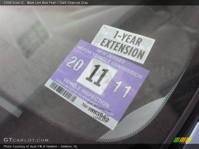Wave Line Blue Pearl / Dark Charcoal Gray 2008 Scion tC