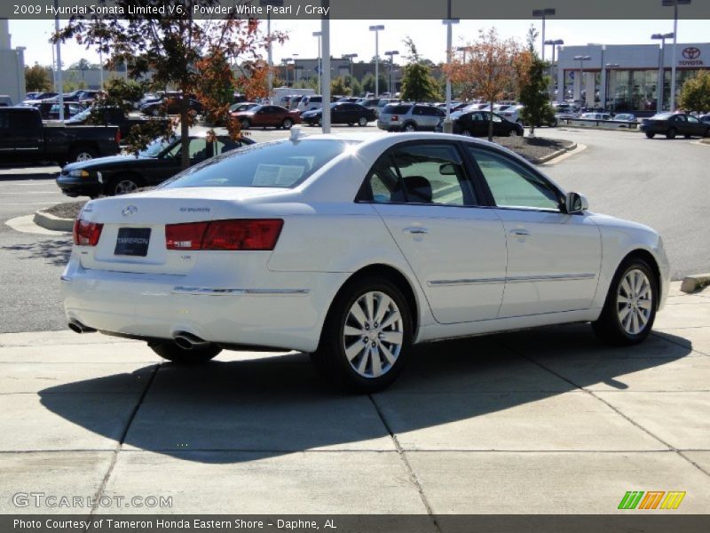 Powder White Pearl / Gray 2009 Hyundai Sonata Limited V6