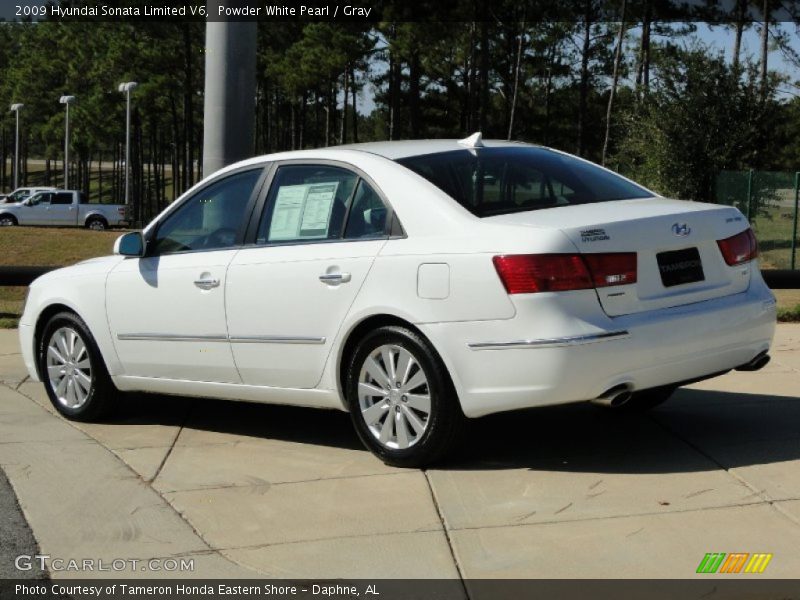 Powder White Pearl / Gray 2009 Hyundai Sonata Limited V6