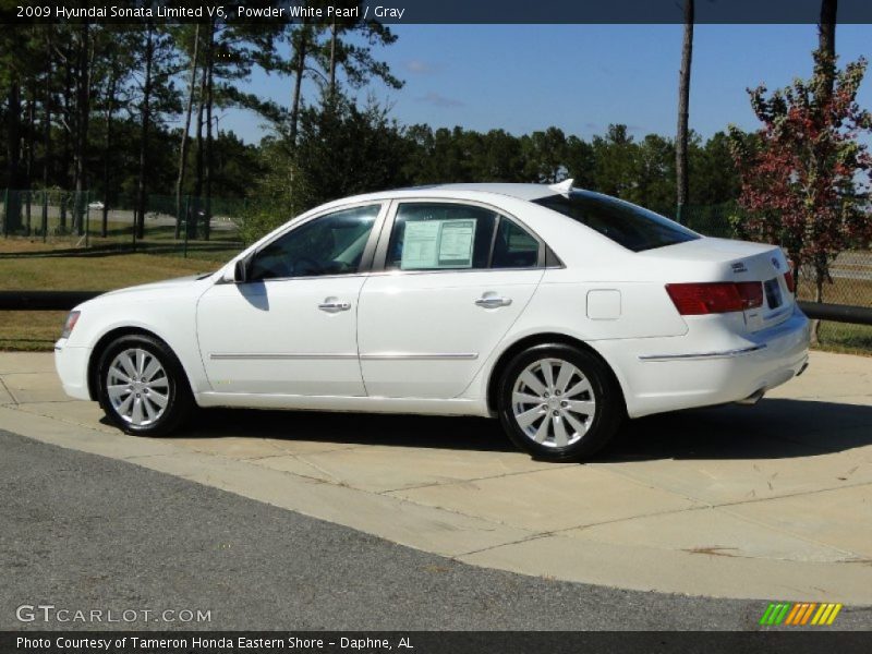Powder White Pearl / Gray 2009 Hyundai Sonata Limited V6