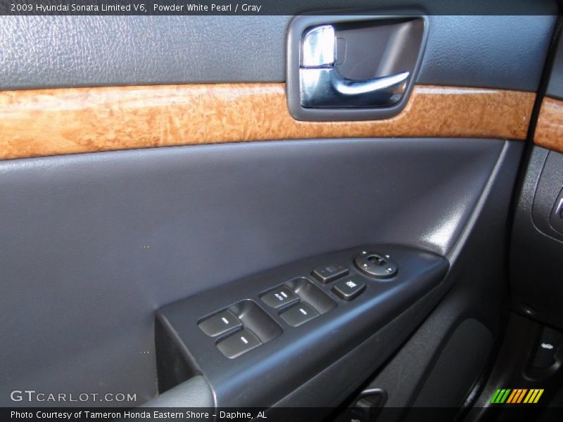 Powder White Pearl / Gray 2009 Hyundai Sonata Limited V6