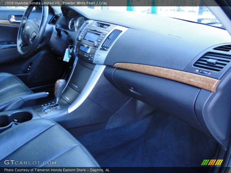 Powder White Pearl / Gray 2009 Hyundai Sonata Limited V6