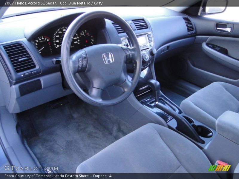 Cool Blue Metallic / Gray 2007 Honda Accord SE Sedan