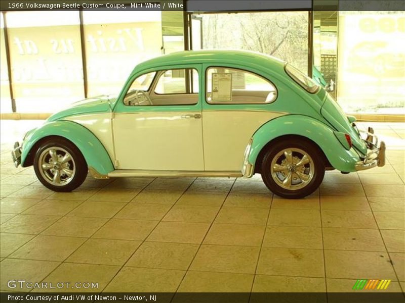 Mint White / White 1966 Volkswagen Beetle Custom Coupe