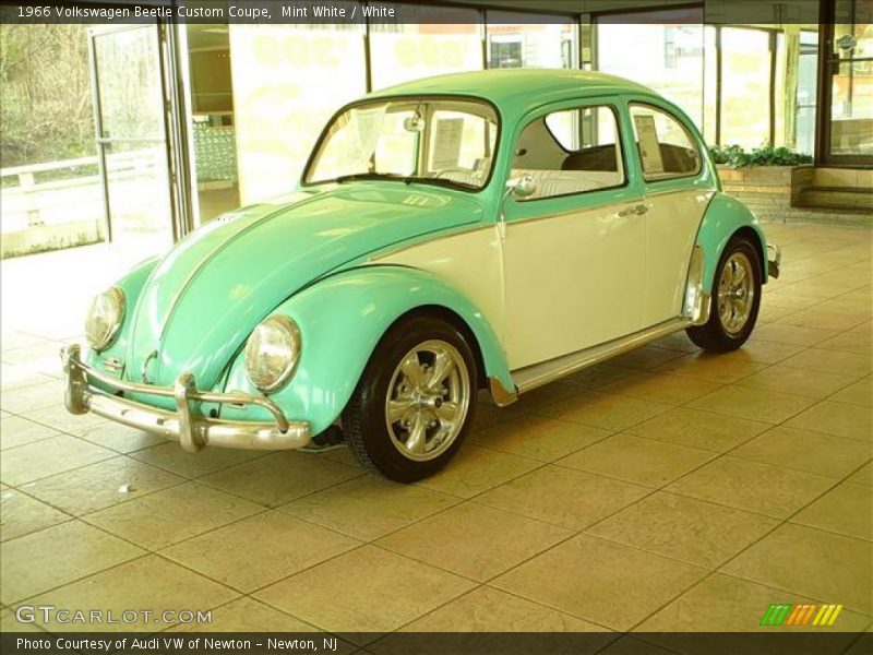Mint White / White 1966 Volkswagen Beetle Custom Coupe