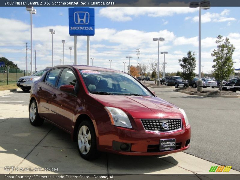Sonoma Sunset Red / Charcoal/Steel 2007 Nissan Sentra 2.0 S