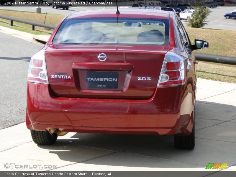 Sonoma Sunset Red / Charcoal/Steel 2007 Nissan Sentra 2.0 S