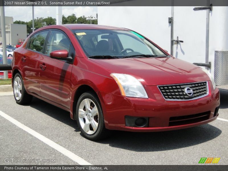 Sonoma Sunset Red / Charcoal/Steel 2007 Nissan Sentra 2.0 S