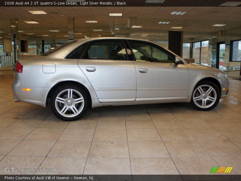 Light Silver Metallic / Black 2008 Audi A4 2.0T quattro S-Line Sedan