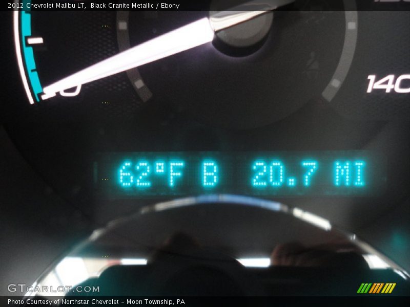 Black Granite Metallic / Ebony 2012 Chevrolet Malibu LT