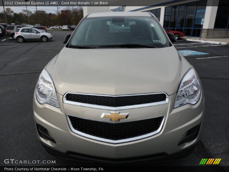 Gold Mist Metallic / Jet Black 2012 Chevrolet Equinox LS AWD