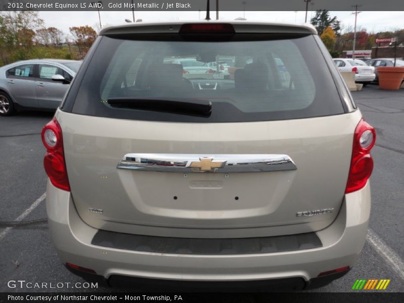 Gold Mist Metallic / Jet Black 2012 Chevrolet Equinox LS AWD