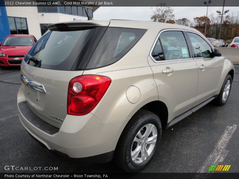 Gold Mist Metallic / Jet Black 2012 Chevrolet Equinox LS AWD