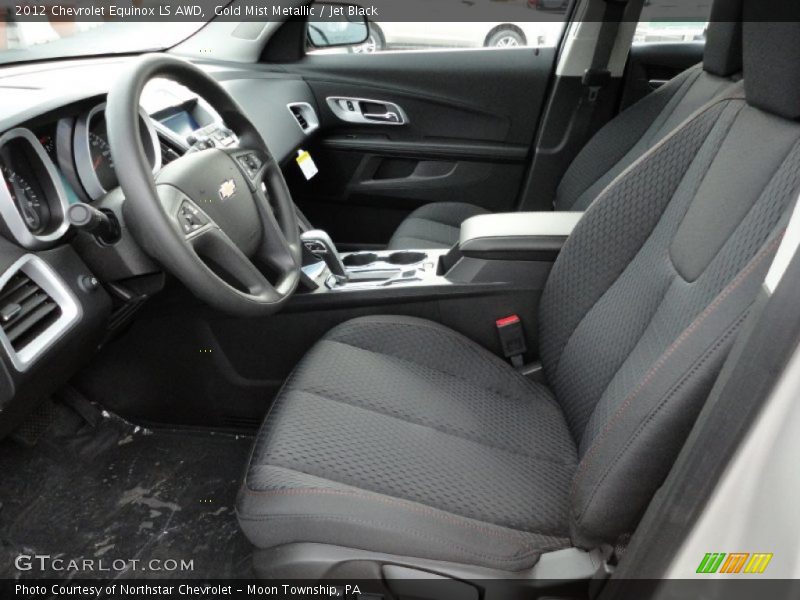 Gold Mist Metallic / Jet Black 2012 Chevrolet Equinox LS AWD
